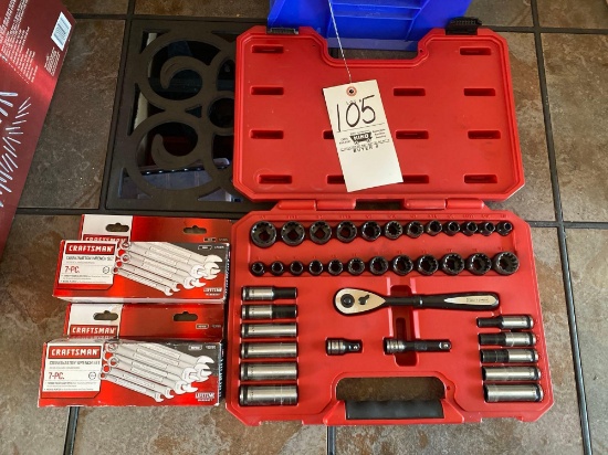 Craftsman 38pc Universal Socket Set - (2) 7pc Combination Wrench Set