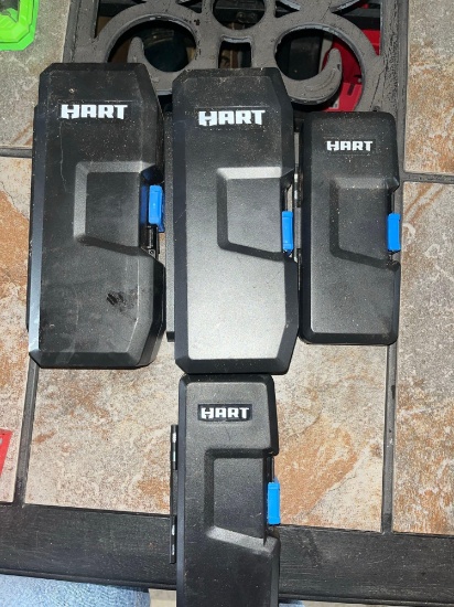 (4) Hart Socket Sets with Ratchets