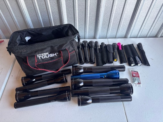 Hyper Tough Bag and Maglite Flashlights