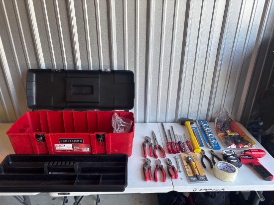 Craftsman 26in Tool Box and Assorted Tools