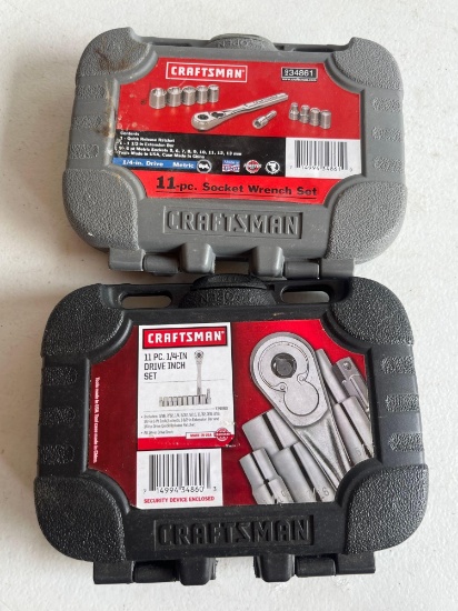 (2) Craftsman 11 Piece Socket Wrench Sets