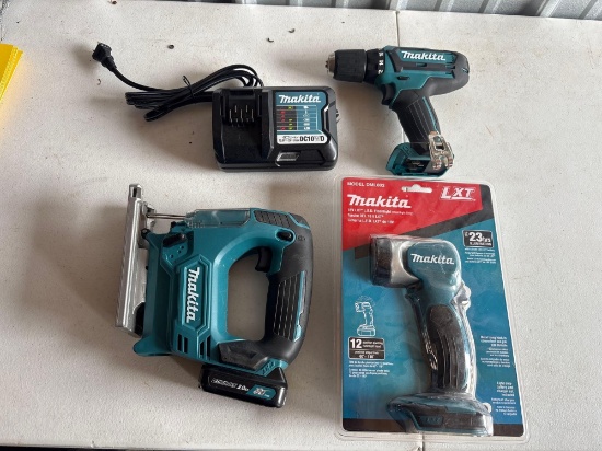 Makita Flashlight Impact Driver Jig Saw and Batter Charger