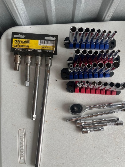 Craftsman 3/8 Extension Bar Set / (4) Socket Sets with Ratchet and Extensions