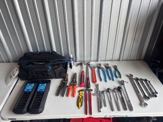 (2) Hart 10PC Impact Socket Sets - Hart Tool Bag - Assorted Tools