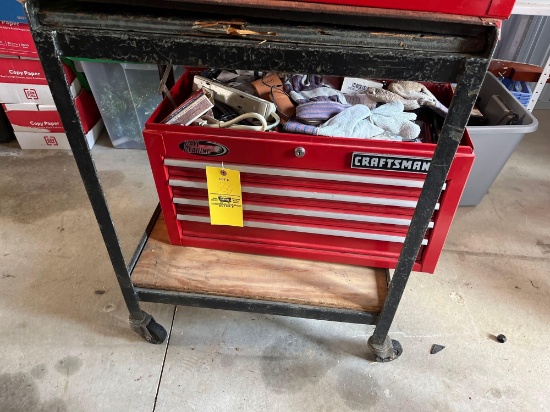 Craftsman Toolbox and Cart on Casters