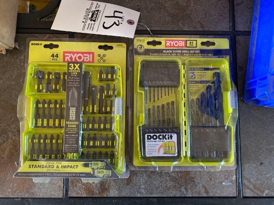 Ryobi 21pc Black Oxide Drill Bit Set - 44pc Driver Set