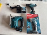 Makita Flashlight Impact Driver Jig Saw and Batter Charger