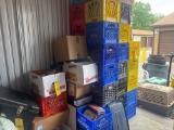 Large Assortment of Books and Crates