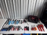 Pliers - Screwdrivers - Pipe Wrenches - Assorted Tools