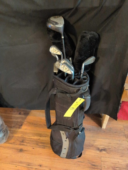 Tour design golf clubs with bag