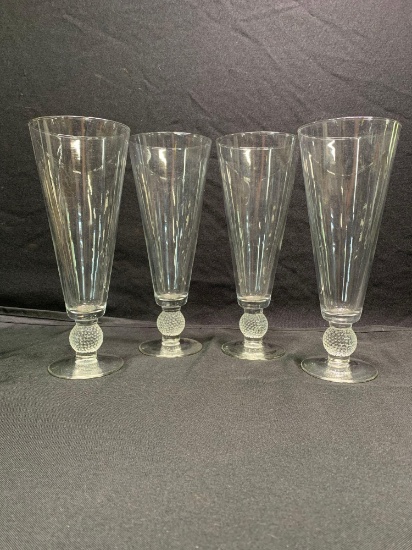 Libby golf ball stem pilsners glasses