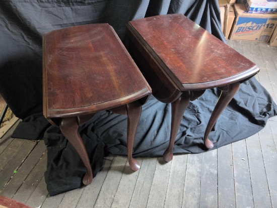 Pair of drop leaf end tables