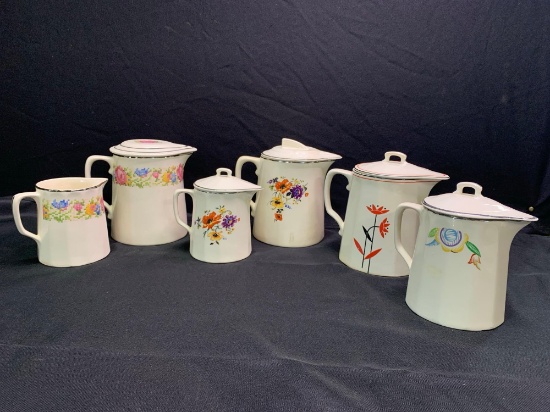 Group of vintage Harker pottery creamers