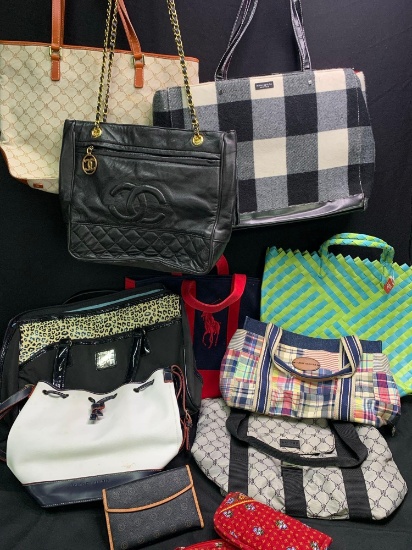 Tote of 11 assorted designer handbags