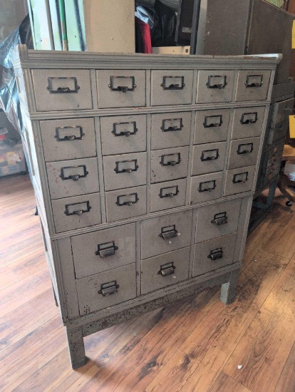 Antique wood painted cars index file organizer, 3 section with top and feet seperate