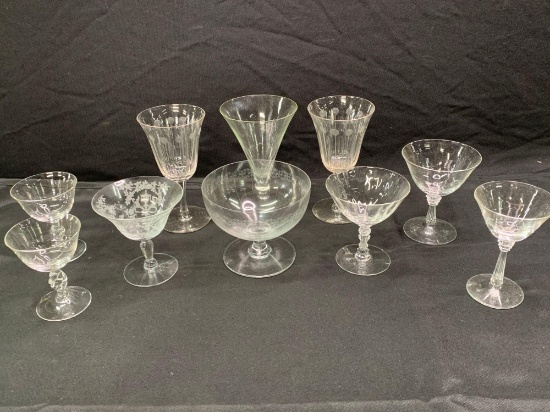 MCM Elegant glass, Fostoria, ect