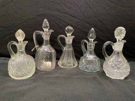 EAPG 5 Cruets with original stoppers