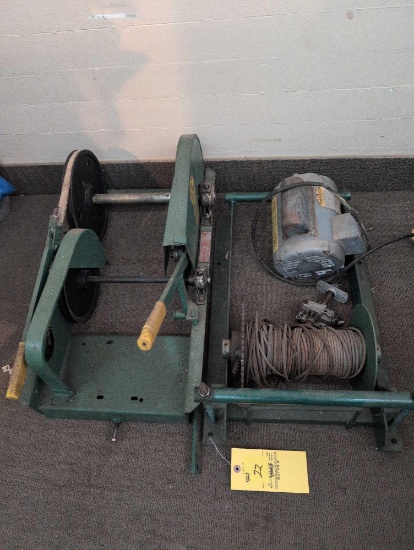 R and G and Power Hoist boat winching system with Baldor motor