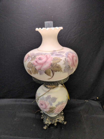 Beautiful large hand painted banquet lamp