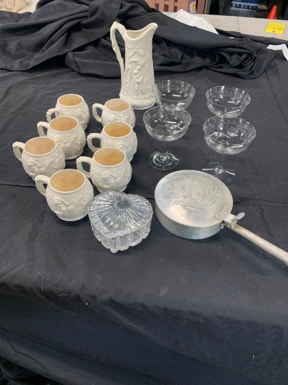 ceramic chocolate set, stemware and more
