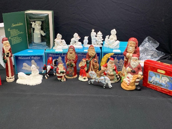 Blizzard Babies and Santa figures