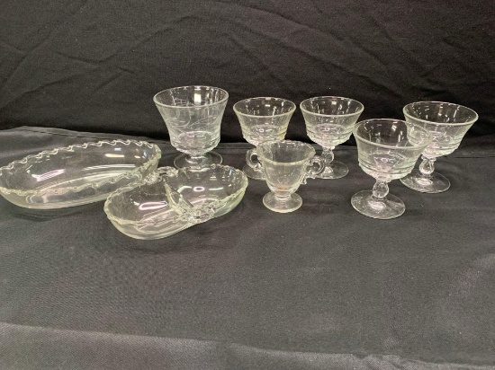 Fostoria Century glasses, dish and sugar