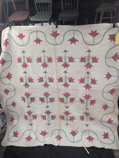 Antique hand stitched quilt
