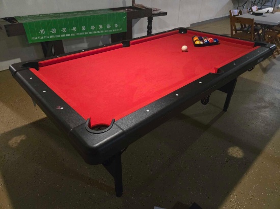 Go Sports Collapsable Pool Table w/ Pool Cues