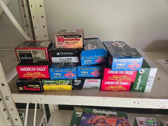 13 Boxes of 9MM Luger and 1 Box .38 Special