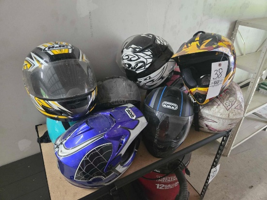 Assorted Motorcycle and Dirt Bike Helmets