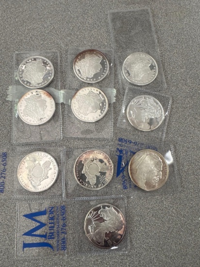 10 silver 1oz rounds