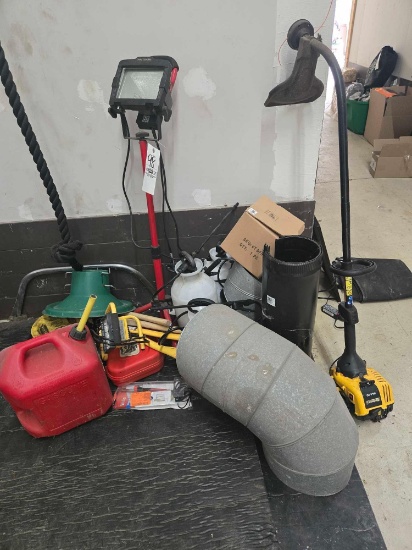 Bolens Weed Whip, Craftsman Work Light, Fuel Cans, Sprayers