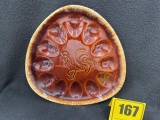 Hull Brown Drip Egg Plate