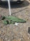Concrete Crocidile Statuette & 3 Small Frog Statuettes