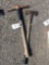 Pick axe and a 2 sided axe