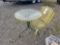 Small Outdoor Glass Top Bistro Table w/ Chair