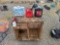Wooden Cart, Fulton 5190 Bench Vise, & Gas Cans