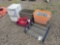 Plastic Tubs, Plastic File Cabinet, & Plastic Shoe Stand