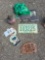 Small Decor, Vintage License Plate, & Oil Lamp Base