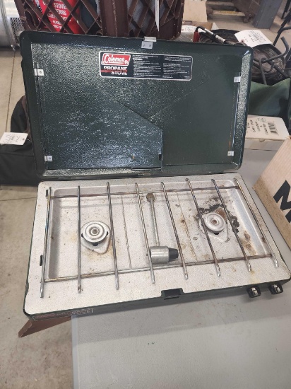 Coleman Camp Stove, Lantern, & Propane/Gas Assortment