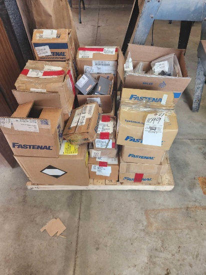 Pallet of Fastenal Hardware - Caps, Nuts, Bolts, Screws, & more