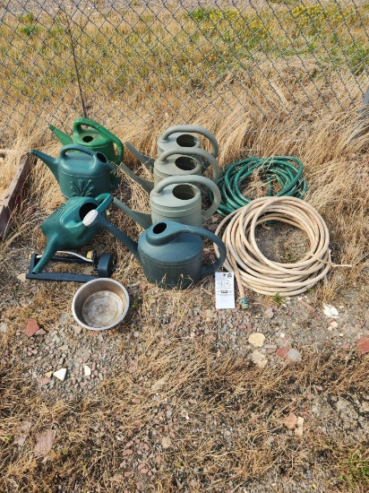 Watering Cans, Sprinkler, & Hose Assortment