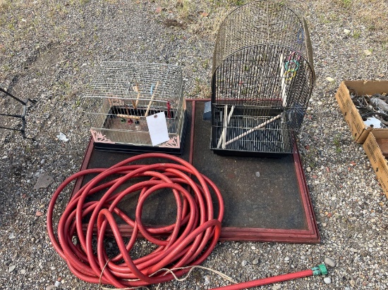 2 Bird Cages, Screen, & Air Hose