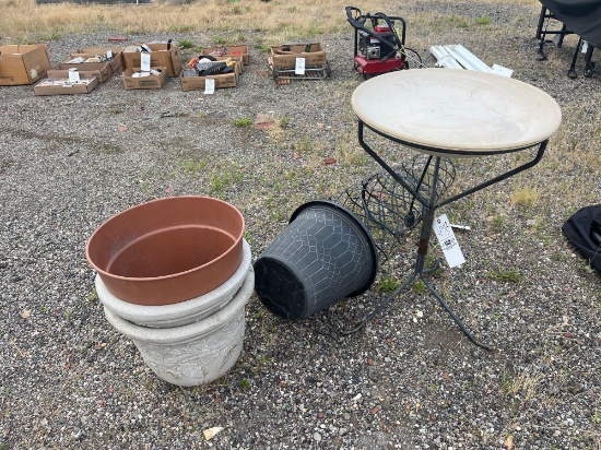 Plastic Planters & Outdoor Stand