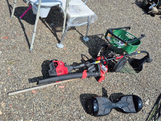 Craftsman Weedwacker, Blower, & Spreader Cart