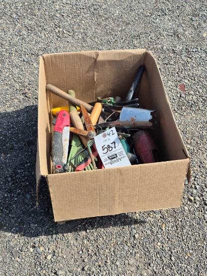 Box of Handheld Yard Tools