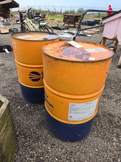 2 Metal Barrels