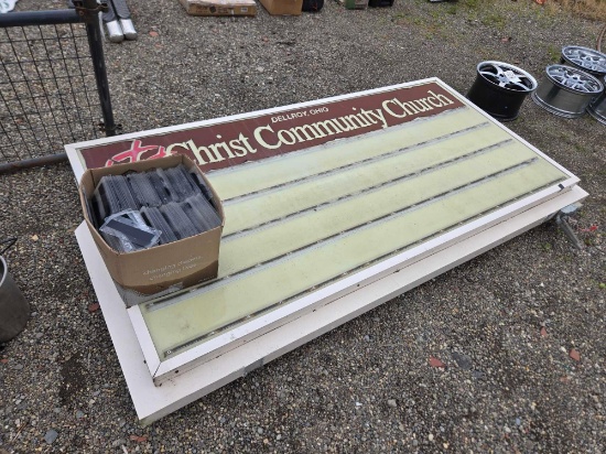 Christ Community Church Sign w/ Letters