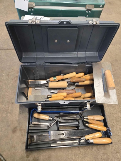 Masonry tools, tool box