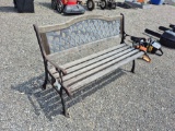 Cast Iron Base Wooden Outdoor Bench